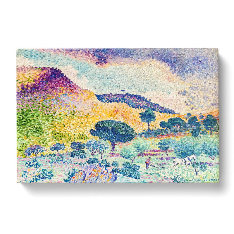 The Chain Of The Moors by Henri-Edmond Cross - Wrapped Canvas Painting, 35cm H x 50cm W x 3cm D