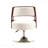 Salon Vegan Leather Swivel Lounge Chair In White