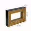Console Modern Contrast moderne avec structure en bois stratifié et plateau noir