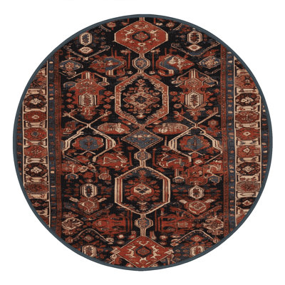 Machine Washable Turkish Brown Area Rug