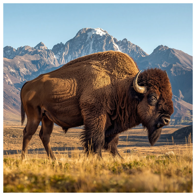 Rideaux de fenêtre Majestic Bison Mountain, 50 po x 92 po - 1 panneau, Sheer