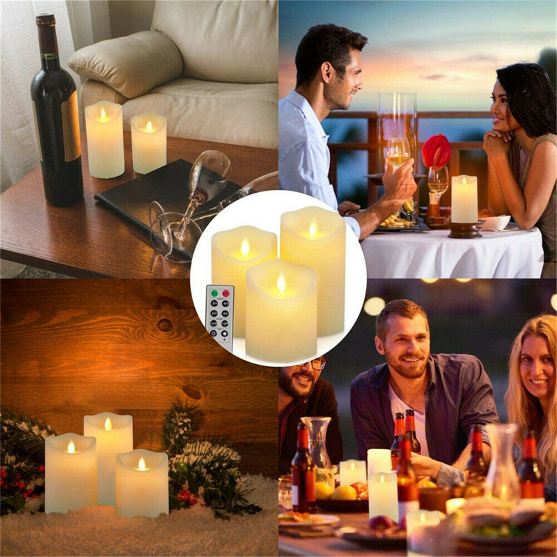 Unscented Flameless Pillar Candle