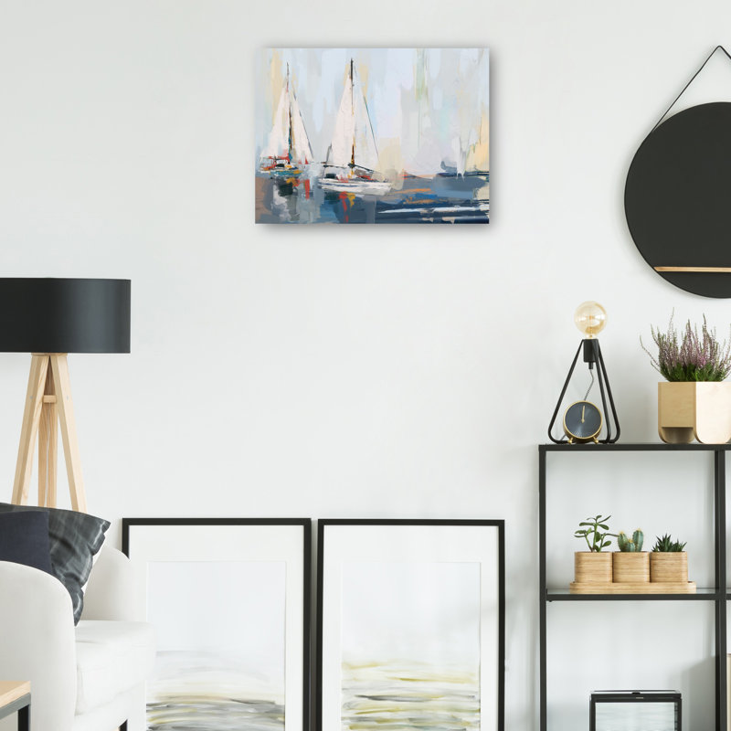 «Come Sail Away» par Studio Arts - reproduction d'art sur toile nautique, Toile tendue, H 18 po x l 24 po x P 1,5 po