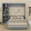 Gulshara Murphy Bed Wall Bed With Shelves, Wardrobe And LED Lights-351498470-351498491