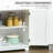 2-Door Kitchen Cabinet With Adjustable Shelf For Hallway-1975096474