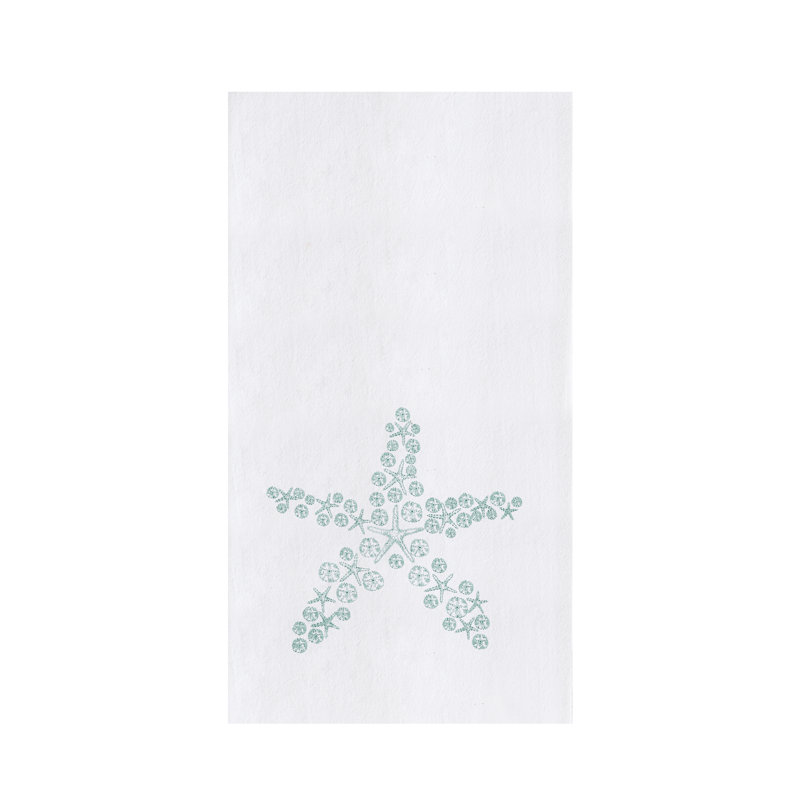 Serviette de Noël étoile de mer et sable