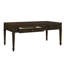 2 tables basses brun foncé pour un décor de maison élégant avec un attrait de tiroir cannelé