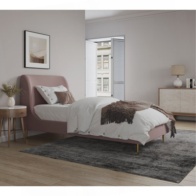 Lit simple en velours Heather