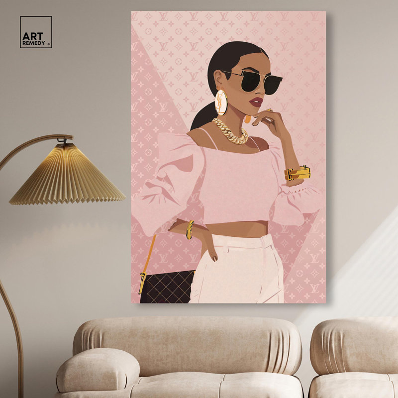 Simple toile d'aspect rose par Art Remedy, H 15 po x l 10 po, Toile tendue, Toile tendue