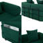 Canapé-lit modulaire pliable compressé avec structure en métal, canapé convertible 2 places en velours côtelé avec pochette de rangement pour les petits espaces, les appartements et les dortoirs-465241004