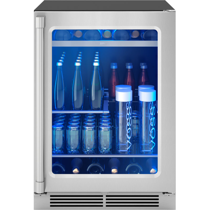 Zephyr Presrv Pro 24 in. 7-Bottle and 105-Can Single Zone Beverage Cooler