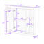 Pharmacie avec porte en miroir pour décoration intérieure moderne-2002892620