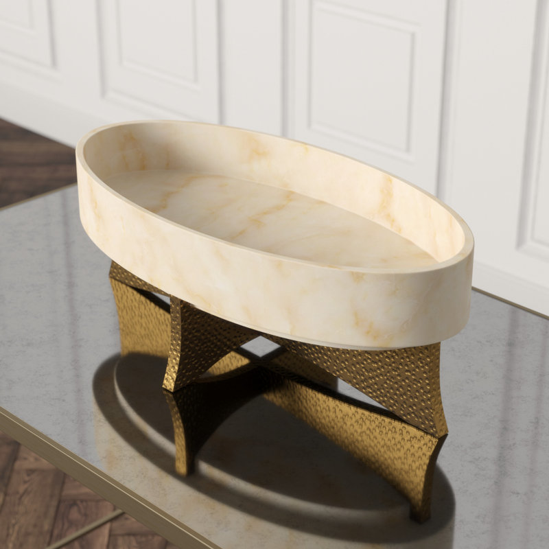 Lax Decorative Bowl, White