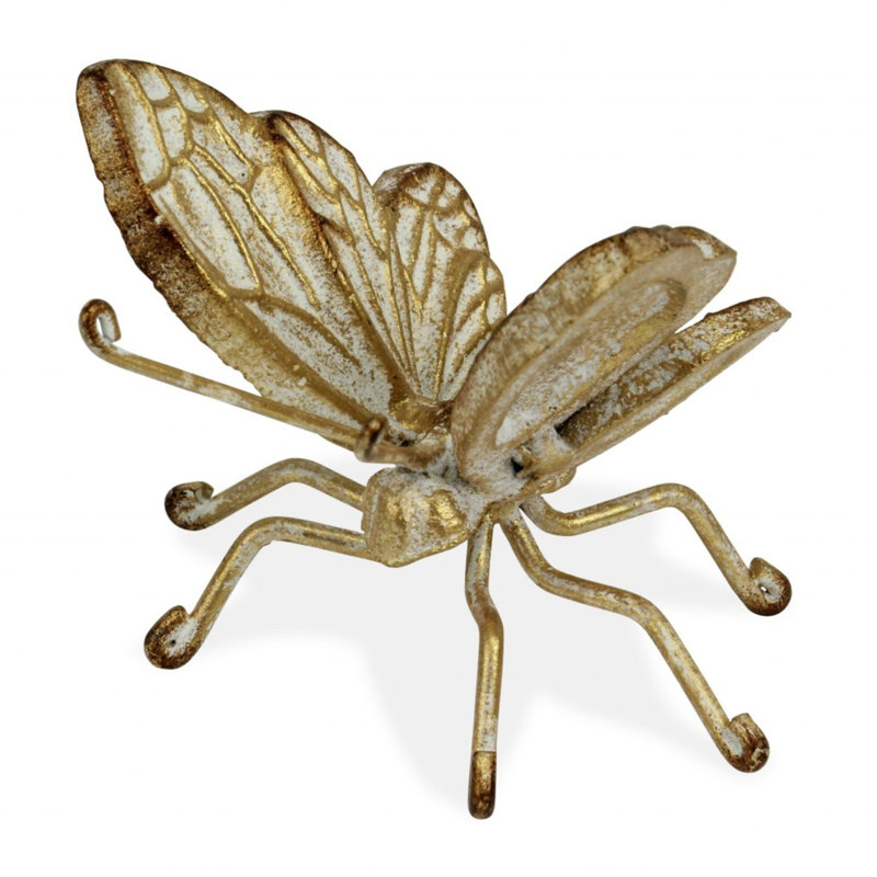 Sculpture papillon Roff, Or