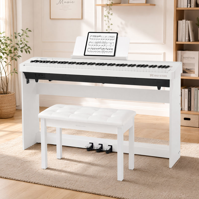 Banc de rangement en bois, White