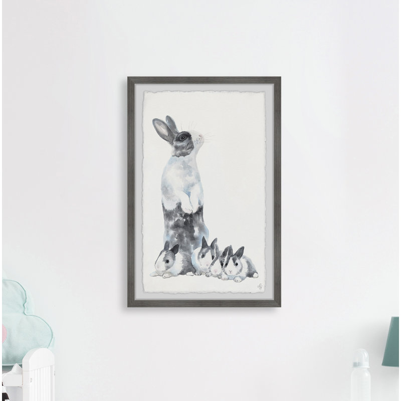 «Mangume Hare Family Portrait», reproduction encadrée, H 16 po x l 24 po x P 1,5 po