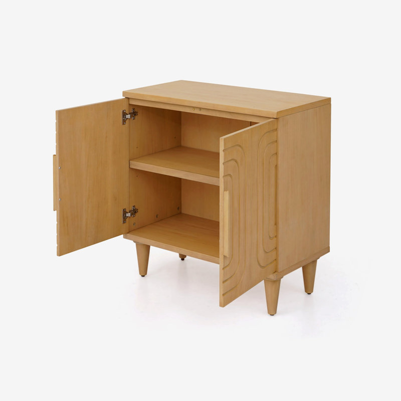 Commode d'appoint moderne à 2 portes (ensemble de 4), aucun assemblage requis, 4 pièces