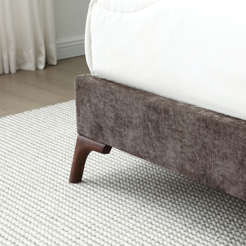 CARMER UPHOLSTERED BED FRAME SUPER KING MOCHA