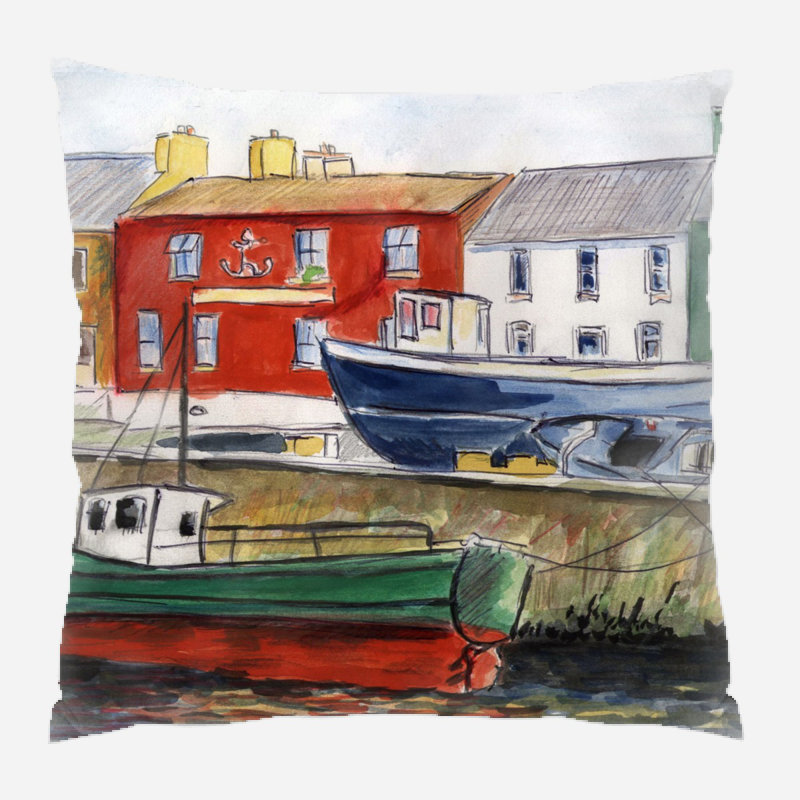 Outdoor Reversible Throw Pillow, Synthetic, Outdoor