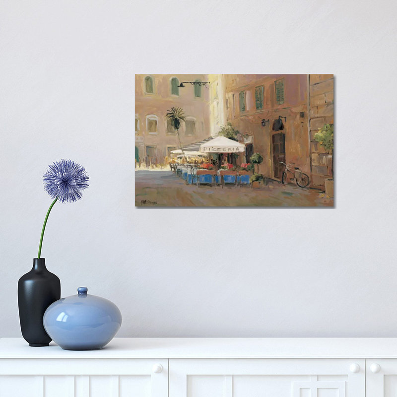 Café Roma 1 Piece Wrapped Canvas Painting, 30.48 cm H x 45.72 cm W