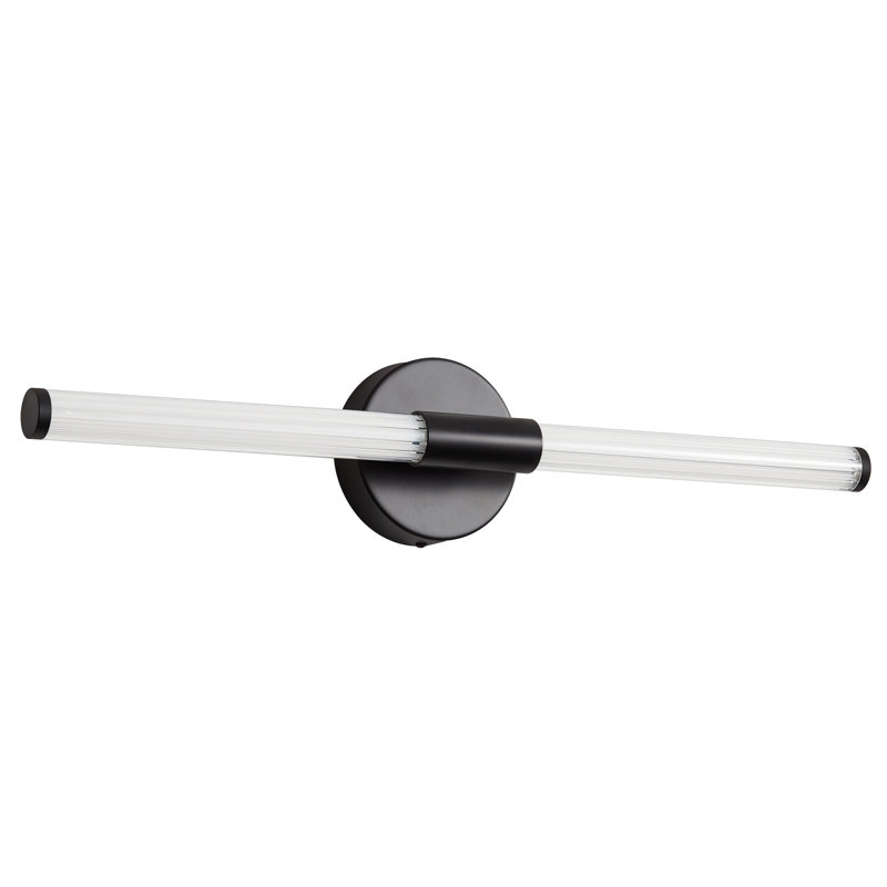 LED Flush Mounted Sconce, Matte Black