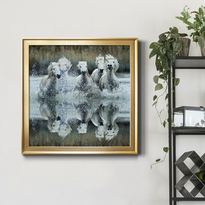 Camargue Reflection - peinture sur toile encadrée
