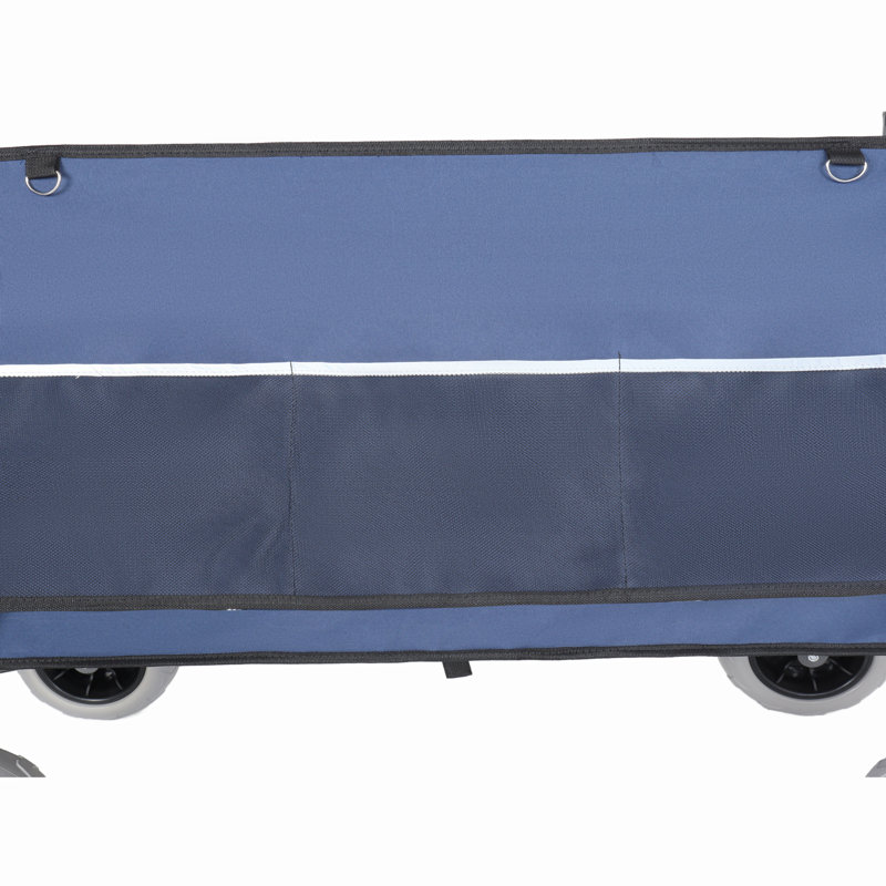 Chariot de chariot pliant robuste et polyvalent avec pneus tout-terrain pour le transport et l'extérieur, Marine