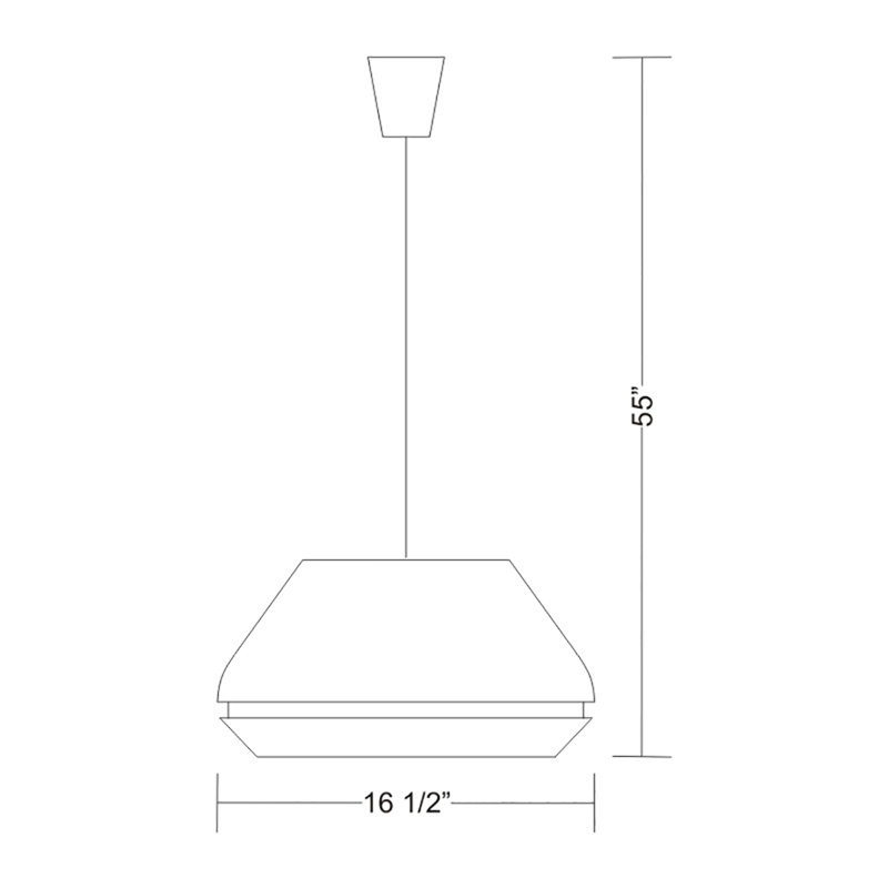 Spool 1-Light Single Schoolhouse Pendant