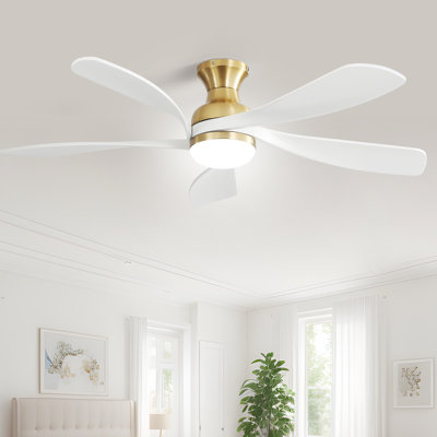 52" Damecia 5-Blade Modern Ceiling Fan with LED Light and Remote Control