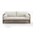 75.75'' Wide Straight Metal Patio Sofa with Cushions