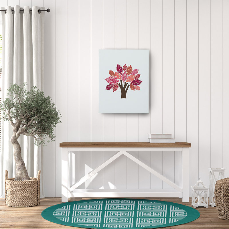 Chenille Geometric Indoor Rug, Round 5'
