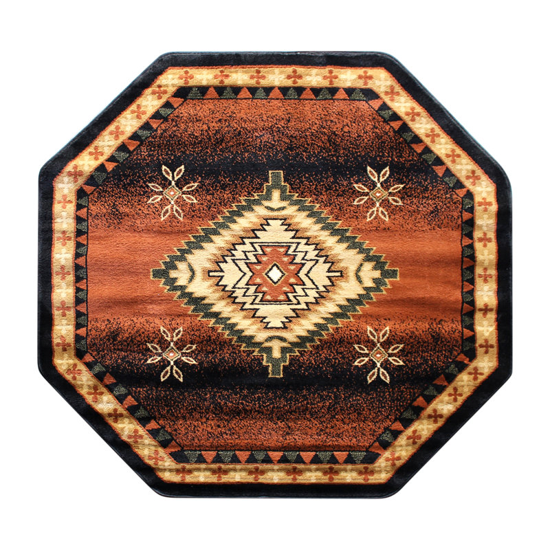 Tapis d'intérieur à thème Brandessa, Octogone 4 pi
