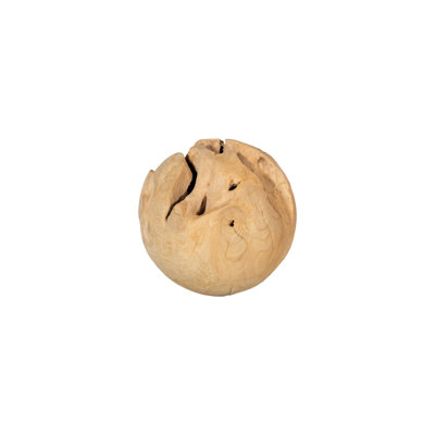 Teak Wood Ball Small Sculpture