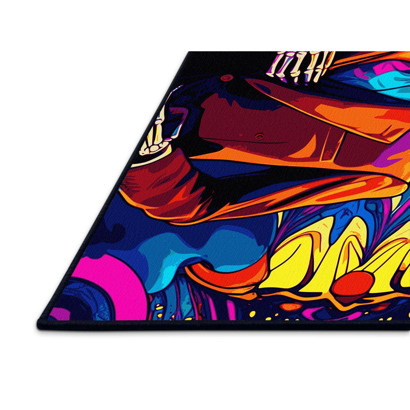 Spectrum Splatter Rug, Round 6'