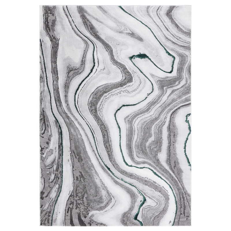 Fluery Performance Abstract Rug, Rectangle 4' x 6'