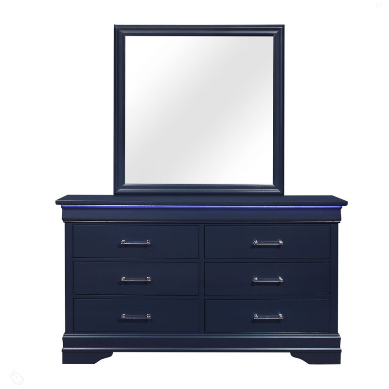 Commode Charlston avec DEL, Bleu