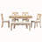 6-Piece Extendable Dining Table with Footrest