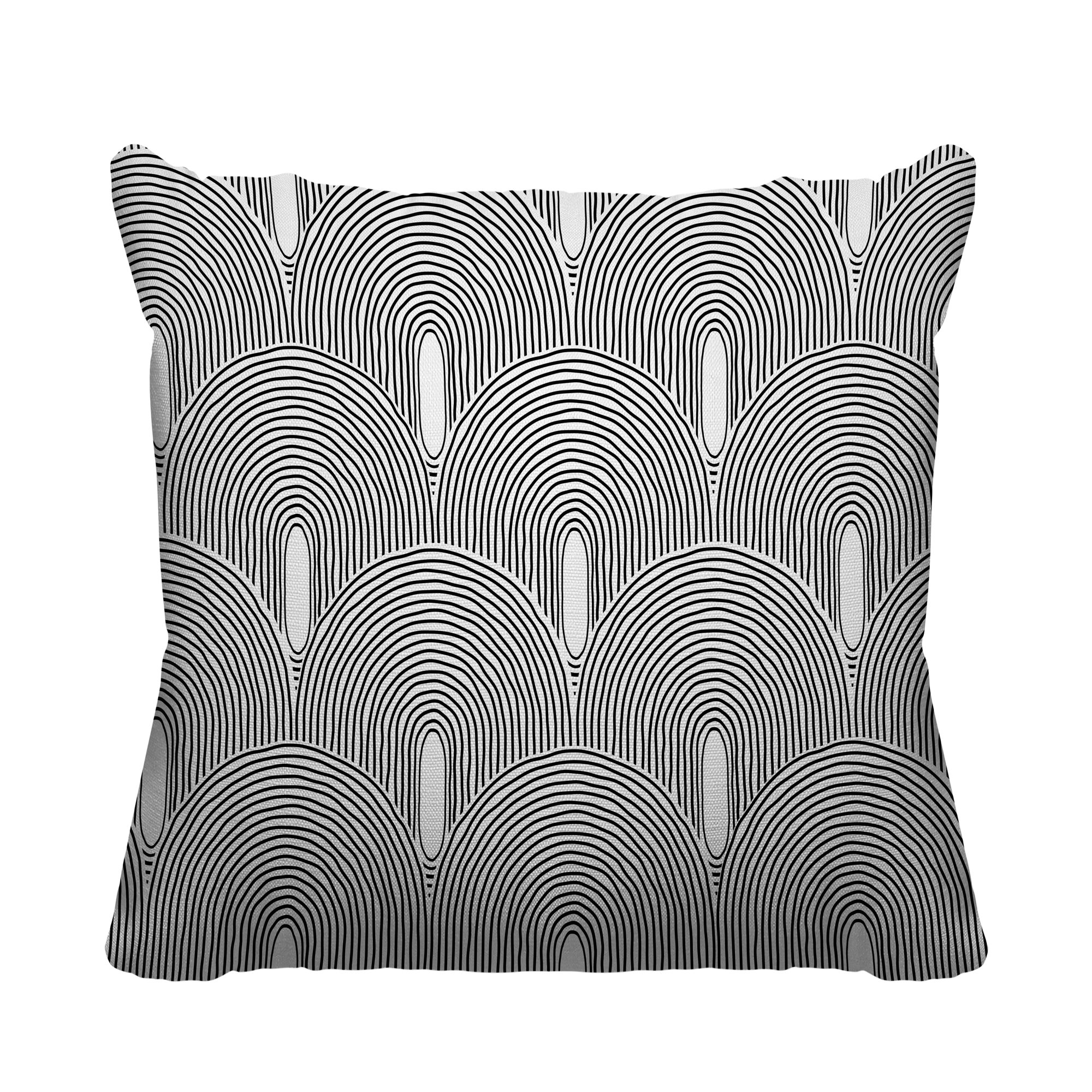 Limpo Starburst Spun Polyester Indoor/Outdoor Throw Pillow, 20"H x 20"W, Black, Square