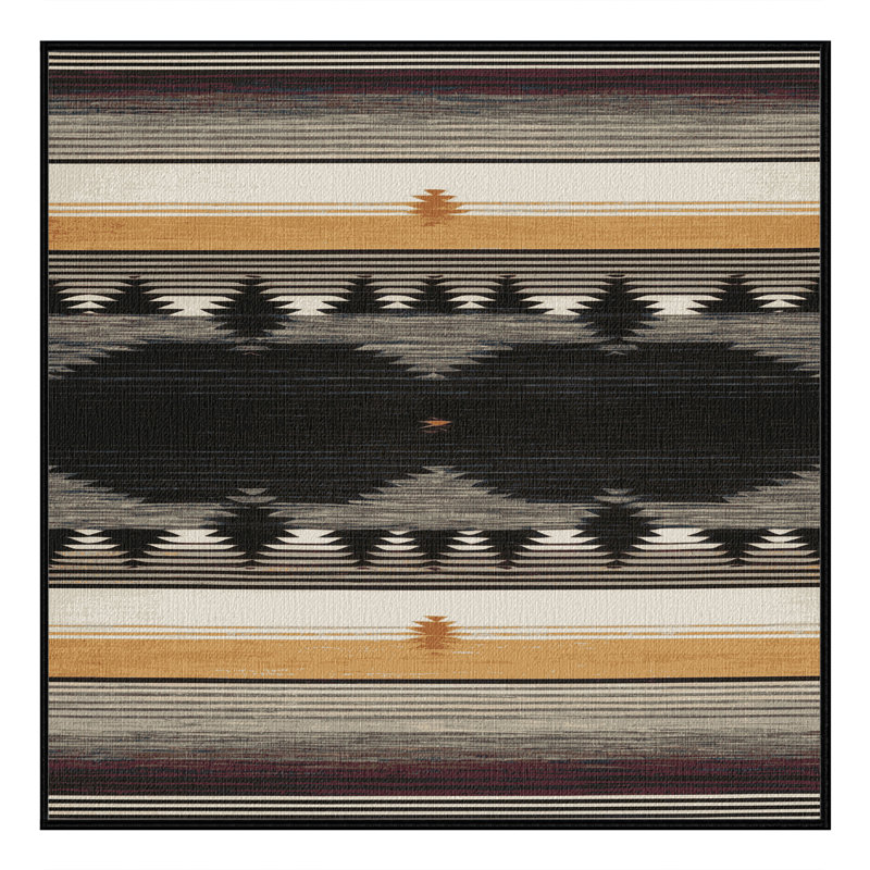  Tapis lavable Sunrise Stripe, Carré 7 pi