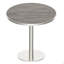 Table bistro ronde de 31,5 pouces avec plateau en faux marbre et plateau en métal robuste, facile à assembler, diamètre de la structure en métal robuste
