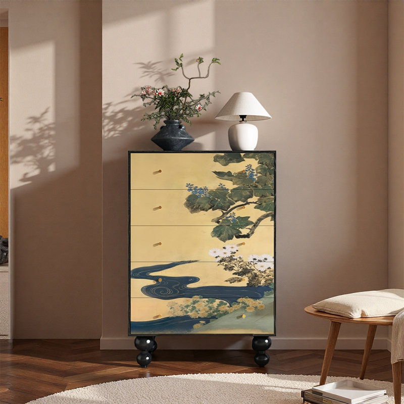 Armoire décorative élégante à cinq tiroirs