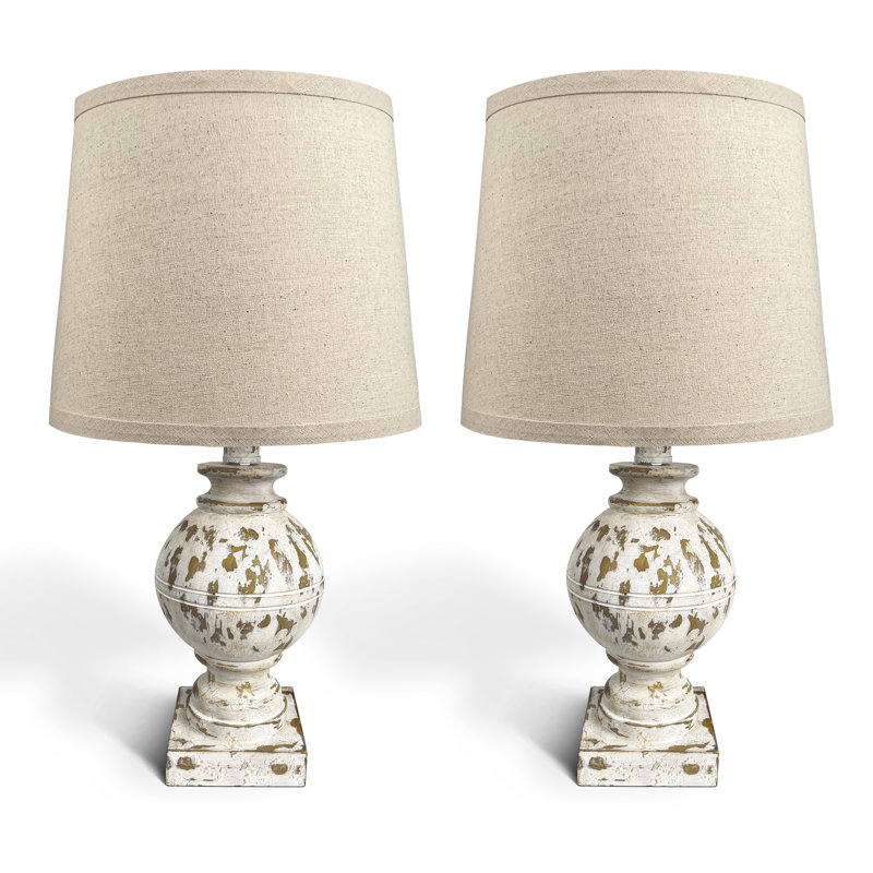 19" Green Floral Shades Table Lamp with Socket
