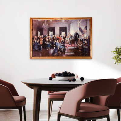 Howard Chandler Christy Painting Scene At Signing Of Constitution Of United States Of America September 17 1787 Classic Retro Vintage Architecture ...