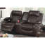 Ensemble de salon 2 pièces brun avec fauteuil inclinable électrique, réglable et compartiment de rangement dissimulé, style contemporain : chargeur intégré, porte-gobelets, finition