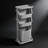 Grey Vertical Bathroom Storage Rack, Three-Layer Model,Large Capacity Multi-Functional Laundry Hamper With Storage Shelf, Foldable Clothes Basket For Home, Laundry Room, And Dorm Organization-121584486