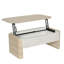 Table basse à plateau relevable, bureau moderne en bois avec rangement caché-130384327-130384328