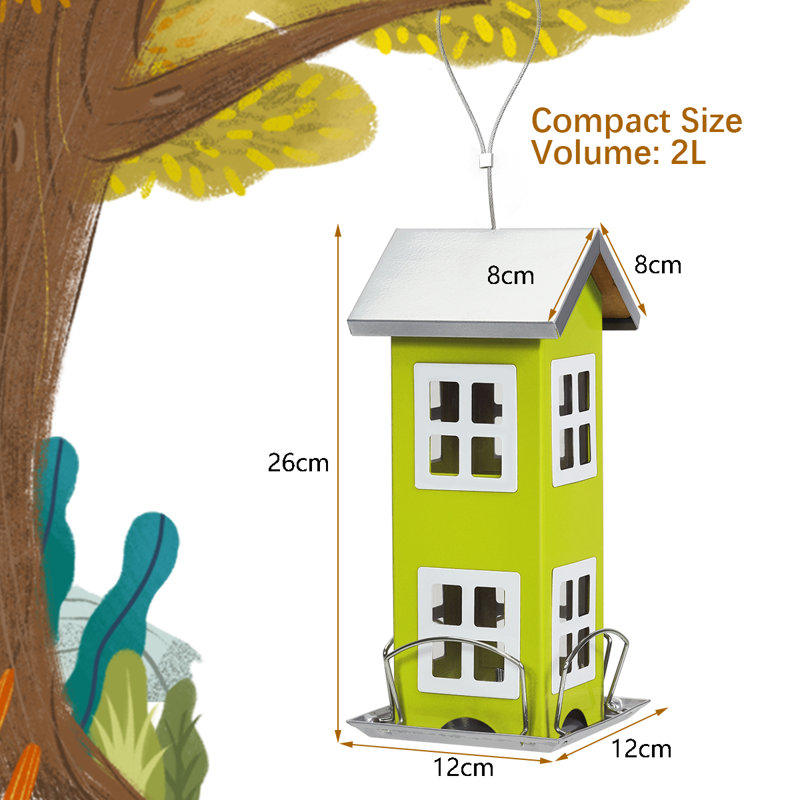Abdihakim Metal Hanging Feeding Station, Green