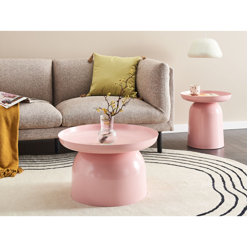 Pedestal Coffee Table, Pink
