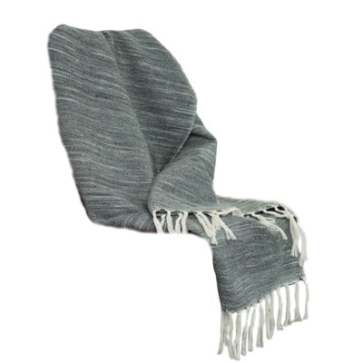 Jeté 100% polyester tissé noir