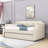 Twin Upholstered Daybed with Trundle and Slats